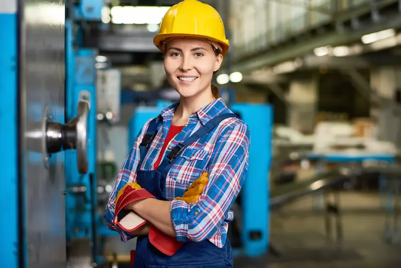 woman working at logistics and supply chain factory